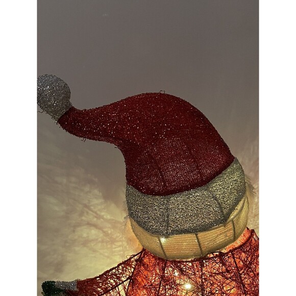 Home Accents Holiday HO HO HO Santa Figurine lighted in box RARE Working - Picture 6 of 16